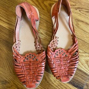NWOT Leather Huarache Sandals